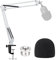 Razer Seiren Mini Support Microphone Professionnel Réglable avec Bonnette Micro en Mousse Améliorant la Qualité Sonore pour Microphone à Condensateur Razer Seiren Mini par YOUSHARES（Blanc）