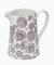 Tranquillo Krug mit Henkel Keramik Creme-violett Blumen Vase