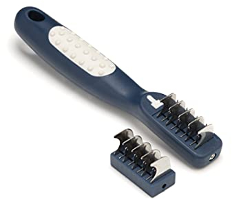 Brosse démêlante en INOX pour Le toilettage des Chiots et des Chiens, Peigne râteau pour Retirer Les Poils Morts