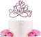 WeBenison Happy 1/2 Birthday Cake Topper / Baby 6 Monate Cake Topper / New Baby Half Year Old Party Dekorationen Lila Glitzer