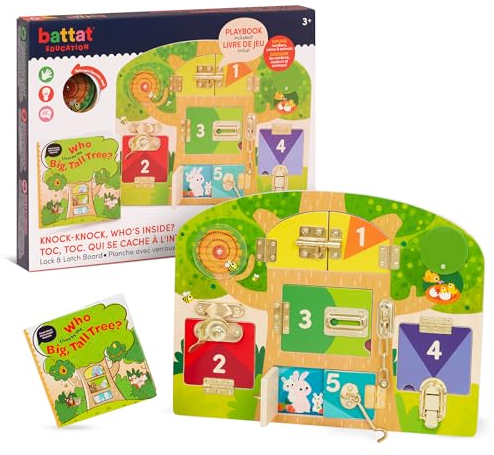 Battat Education BE3728Z Lock & Latch Board, Mehrfarbig, Large
