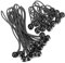 Bungee Cord with Balls, 30 Pcs Tarpaulin Bungee Balls, 4.8＆8.8 Heavy Duty Elastic Bungee Balls, Bungee Strap Ties Down Cord for Tarpaulin, Camping Tarp, Household Items