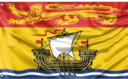 Flagge von New Brunswick | Einzigartiger Designdruck | Hergestellt in der EU (90 x 150 cm)