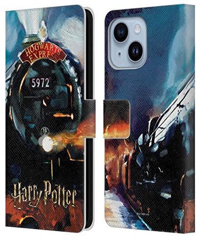 Head Case Designs Offizielle Harry Potter Hogwarts Express Prisoner of Azkaban II Leder-Wallet-Hülle Kompatibel mit Apple iPhone 14 Plus