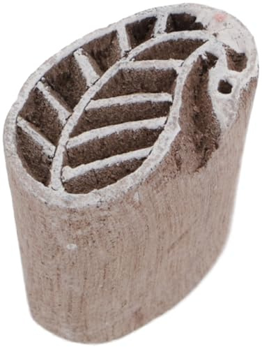 Indischer Holz Stoffdruckstempel, Mandala 1, 2,5 * 1,5 cm Paisley 2 | Handgeschnitzt, ideal für vielseitige Drucke, auch als Wanddeko, traditionelles Design, einfache Anwendung