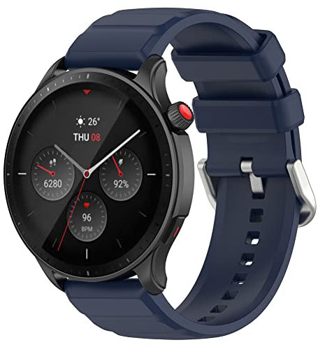 Tyogeephy 22mm Correa,Edición Especial Soft Silicona Deportes Recambio de Pulseras Ajustable Reemplazo Accesorios Compatible para Reloj Amazfit GTR 4/3/3 pro/2e/3 stratoS