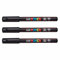 Posca PC-1MR Paint Marker Art Pens - 0.7mm Nib - Black Ink - Pack of 3