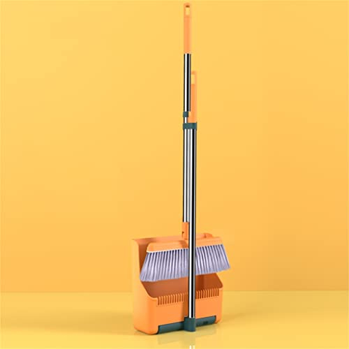 MRXFN H Broom and Dustpan Set Combination Household Sweeping Broom Dustpan Bedroom Sweeping Hair Does Not Stick to The Hair (Color : D, Size (Color : E, Size