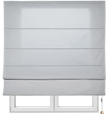 STORESDECO - Tenda a Pacchetto Con Aste, Traslucida, Tende Pacchetto Per Finestra e Porta | Colore Grigio, 105 cm x 175 cm