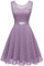 BeryLove Robe élégante en dentelle et mousseline, Sans manches, longueur genoux, demoiselle d'honneur, cocktail, XL