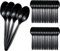 Cuillère Plastique Lot De 100 Cuillères En Plastique Noir Réutilisables Cuillères à Soupe En Plastique Fourchettes Mini Cuillere Vaisselle De Fête Réutilisable Pour Barbecue Pique-nique (Cuillères)