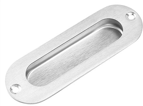 xcine 1 Stück rechteckiger Face Fix Flush Einbau-Schiebetür-Zuggriff aus Edelstahl