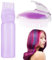 180 ML Wurzelkamm-Applikatorflasche, Haarfärbemittel Pinsel Flasche Haarfärbeflaschen Haaröl Kopfhaut Applikator Kammflasche mit Shampoo Haarbürste Massagebürste Haare Kopfhaut Massagebürste Lila