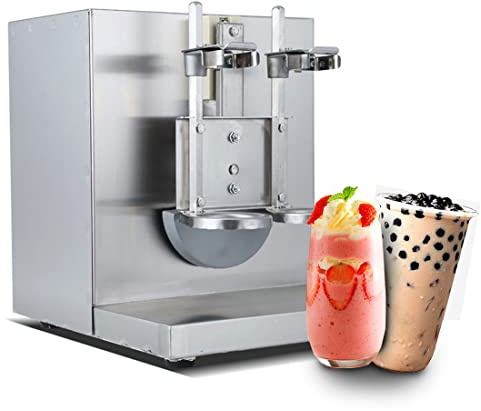 Commercial Machine,Electric Milkshake Machine Double-head Milk Shaker Machine, 360° Commercial Blenders, Stainless Steel Drink Mixer for Frappe/Milk/Juices,400r/min