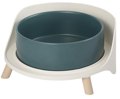 Elevated Ceramic Dog Bowl with Stand - Raised Dish for Food & Water - Ideal for Medium to Large Dogs - 60 oz - 7.6 cups