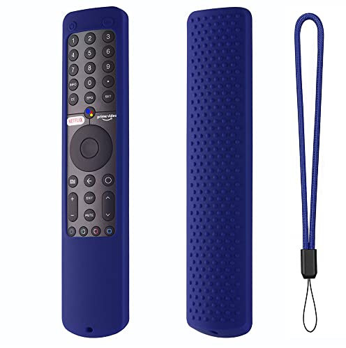 Housse pour Xiaomi Mi TV P1 50 43 P1E Q1 75 Q1E 55 XMRM-19 Télécommande vocale Housse de Protection Lumineuse (Bleu Nuit)