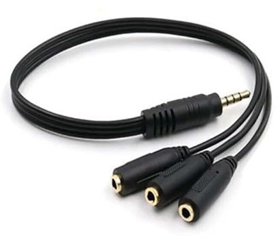 Aux Multi Headphone Earphone Audio Splitter Adattatore 3,5 mm Jack HUB Spliter per PC Gaming Headset