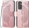 EASSGU Custodia per Samsung Galaxy A35 5G (6.5 Inches) Flip Folio Cover Magnetica per Telefono in Pelle con 3 Slot per Schede 1 Portafoglio, Case - Oro rosa