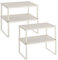 SONGMICS Gewürzregal, 4er Set, Küchenregal, Küchen-Organizer, Küche, Gewürzhalter, erweiterbar, stapelbar, kleines Regal, Metall, haferflockenbeige KCS006K01