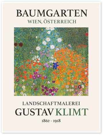 Bauerngarten, Baumgarten Edition Poster von Gustav Klimt 50 x 70 cm Grün Wandbilder Wanddeko