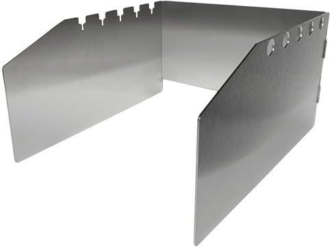 BABOSSA Wind und Spritzschutz Santos Eden Seitenbrenner aus massivem Edelstahl | 2mm rostfreier V2A Edelstahl | Ohne Spieße