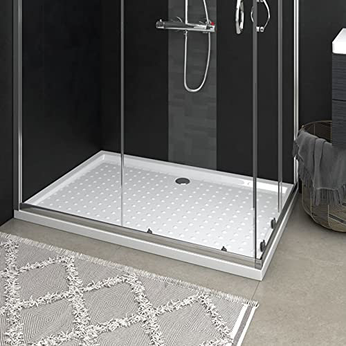 LAPOOH Plato de Ducha con Puntos, Cabina De Ducha, Borde Plato Ducha, Mampara Plato De Ducha, Antideslizante Ducha, ABS Blanco 80x120x4 cm