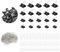 250 Stück Büroklammern Set, Metall Foldback Klammern 15mm,19mm,25mm,32mm + Vielzweckklammern Papierklammern 28mm,33mm,50mm, Binder Clips, Schwarz Metallklammern Paper Clips für Büro Schule Familie