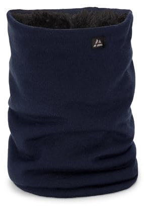 DANISH ENDURANCE Guêtre de Cou en Mérinos Thermique avec Polaire, Cache-Cou Chaud pour l'hiver, pour Hommes et Femmes, Bleu Marine Foncé, One Size