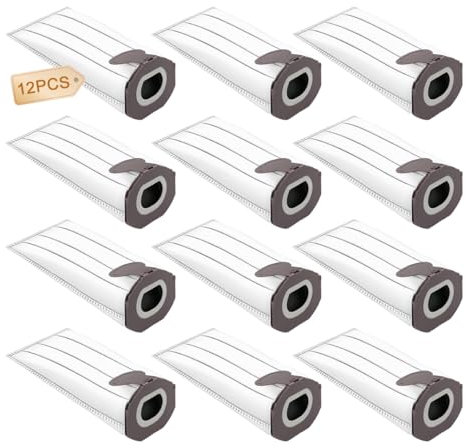 Lot de 12 sacs aspirateur Vorwerk Folletto VK7 FP7 sacs filtrants pour aspirateur Vorwerk sans fil, sacs à poussière de rechange 5 couches