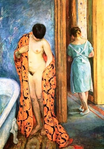 Paint by Numbers Kits for Adults The Bath Henri Lebasque DIY Canvas Oil Painting with Paint Brushes Acrylic Pigment Drawing Paintwork