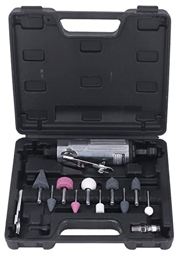 GRCFUMO Luft-Stabschleifer-Set, tragbare pneumatische Polier-Schleifmaschine, Luft-Geradschleifer zum Schleifen, Schneiden, Polieren, Schweißreparatur, Entgraten