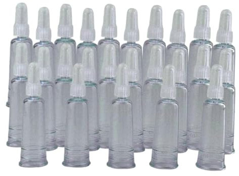 Dosificador para ampollas de cristal desechables, 5/12/24/48/120 unidades | Tetina ampollas + tapa | Tapón para jeringas cuentagotas conserva frescura (12)