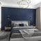 TOTIO Navy Blue Wallpaper 48x354inch Full-Width Extra Wide Matte Thick Self-Adhesive Waterproof Oil Proof Furniture Sticker for Office Apartment Dark Blue Vinyl Wrap Sticky Back Plastic Wall Sticker