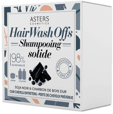 Shampooing Solide Au Soja Noir & Charbon De Bois De Bambou für Erwachsene für die tägliche Haarpflege und Styling, Hydrate