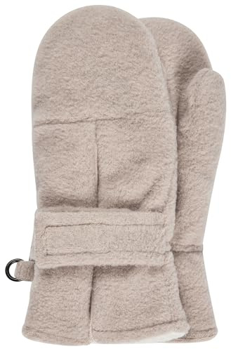 Sterntaler Fäustling mit Daumen, aus Microfleece mit Klettverschluss, gefüttert - Unisex Accessoires für Babys und Kleinkinder - weich, warm und bequem - beige, Gr. 2