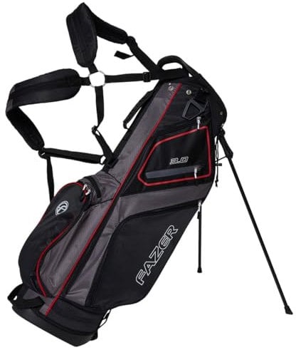 FAZER Lightweight Golf Stand Bag with 6-Way Club Divider and Travel Support Rod | Durable Nylon Carry Bag with Dual Straps, 8.5 inch Top, For Men and Women