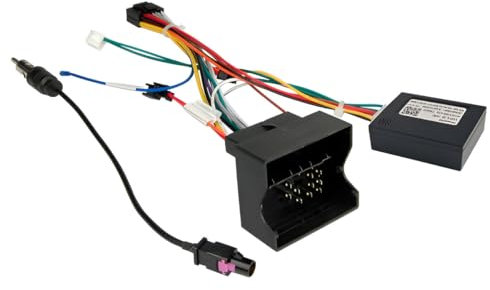 Adaptador CAN Bus para Audi VW Golf 5 6 Passat Touran Skoda Seat – Incluye adaptador de radio 2 adaptadores de antena Fakra DIN y DIN – ISO