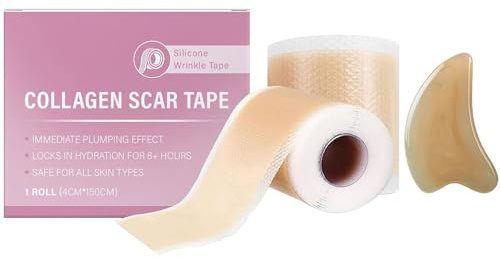 Silikon Narbenblätter,Collagen Silicone Scar Tape for Face,Silikonpflaster FüR Narben, Narben Tape, Wiederverwendbar, Wasserdicht, Hautfreundlich, Atmungsaktiv (1pcs)