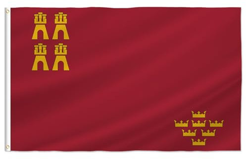 PTEROSAUR Bandera de Murcia, banderas de las comunidades autónomas de Murcia de 3 x 5 pies