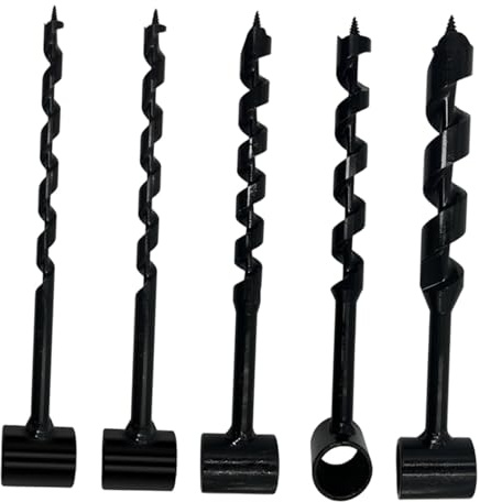 SZLIFE Foret à bois à tarière manuelle, foret à main, outil d'engrenage, forets manuels pour la construction d'abris, 5 Pièces