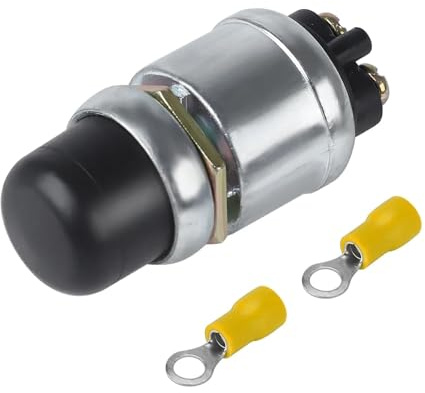 Interruptor de encendido Interruptor de arranque con botón pulsador, 12 V-24 V, resistente al agua, 60 A, apto para coche y camión(1 PC)
