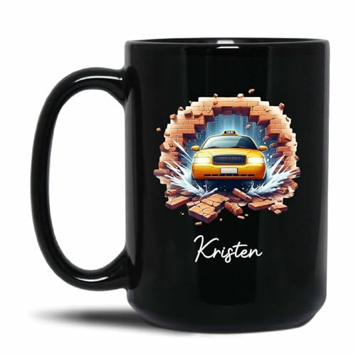 Kaffeebecher Taxi Durchbricht Mauer Geschenk Tasses Einfache Kaffee Tasse Personalisierte Keramik Tasse Für Kollegen Büro Geschenk 330 ML