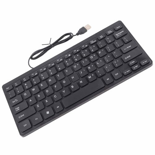 Elprico USB Wired Mini Keyboard, Compact Space-Saving Computer Keypad Plug and Play with 3.6ft Cable, for Laptop Desktop