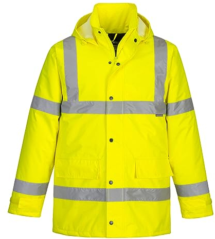 Portwest S460 Wasserdichte Komfort Hi-Vis Winter-Verkehrsjacke Gelb, M