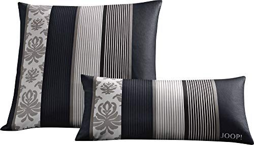 Joop! 4022 Ornament Stripe Mako-Satin-Kissenbezug 80x80 schwarz-9
