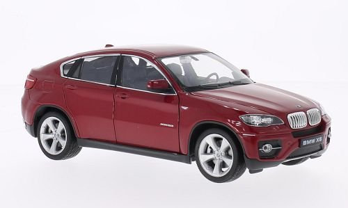 BMW X6, metallic-dunkelrot, Modellauto, Fertigmodell, Welly 1:24
