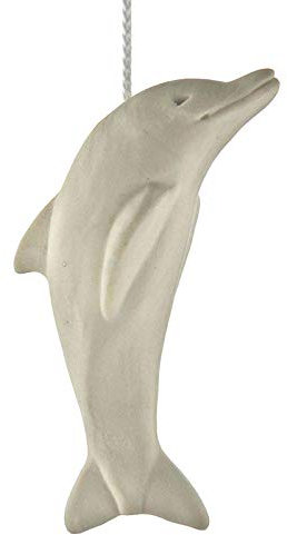 Ceramic CORD PULL LIGHT PULL for BATHROOM LIGHTING Blinds Curtains Ceiling Fans DOLPHIN (White)