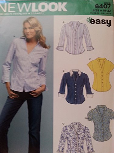 New Look Sewing Pattern 6407 Women 10-12-14-16-18-20-22