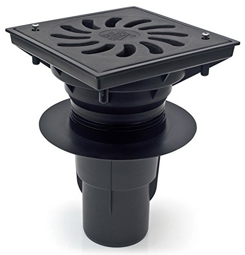 MCH Hofablauf Garagenablauf Kunststoffrost befahrbar Belastung bis 1500 kg 245x245 mm 331 P