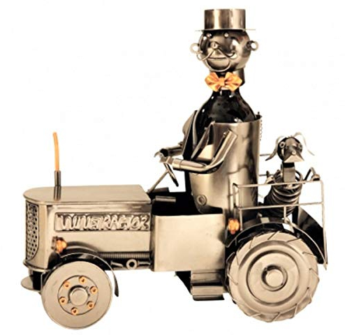 Flaschenhalter Traktor Schlepper Metall Flaschenständer Weinhalter Metallständer
